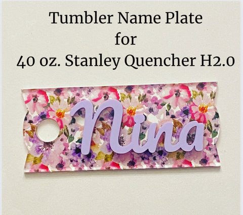 Tumbler Name Plate