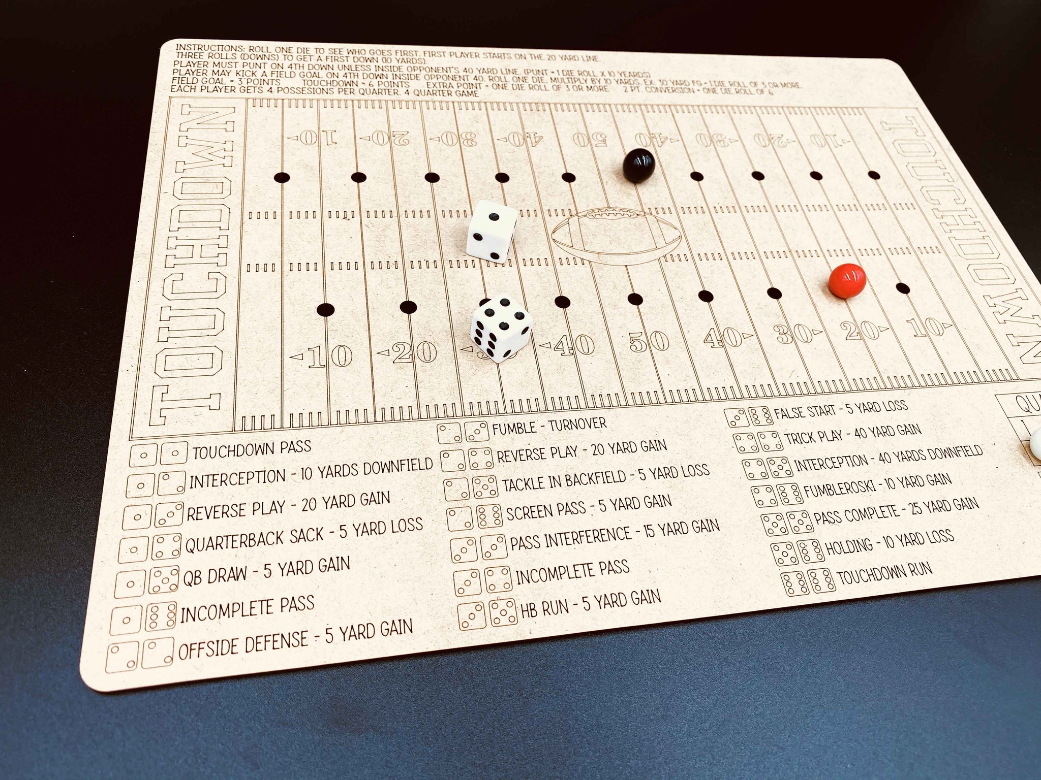 Football Dice Game
