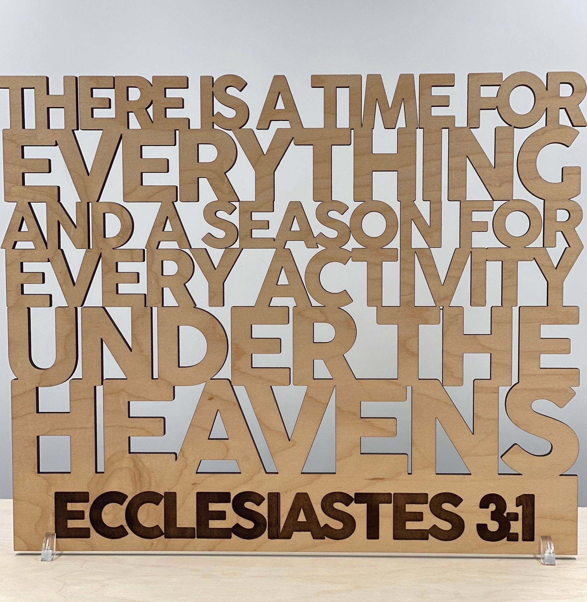 Wooden Scripture, Ecclesiastes 3:1