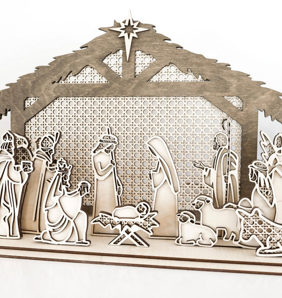 Rattan Nativity Scene