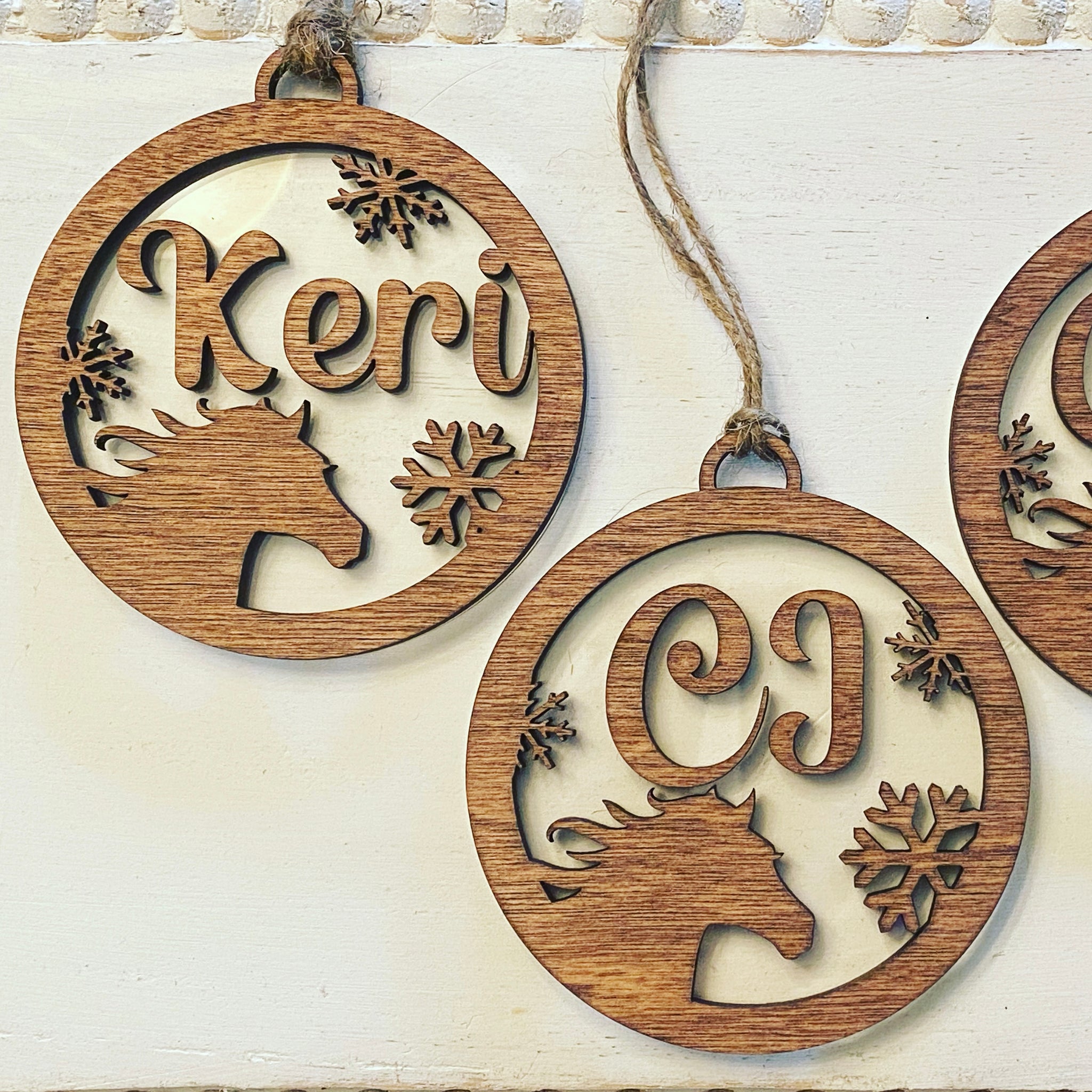 Personalized Western Theme Snowflake Ornament