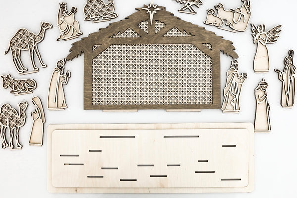 Rattan Nativity Scene