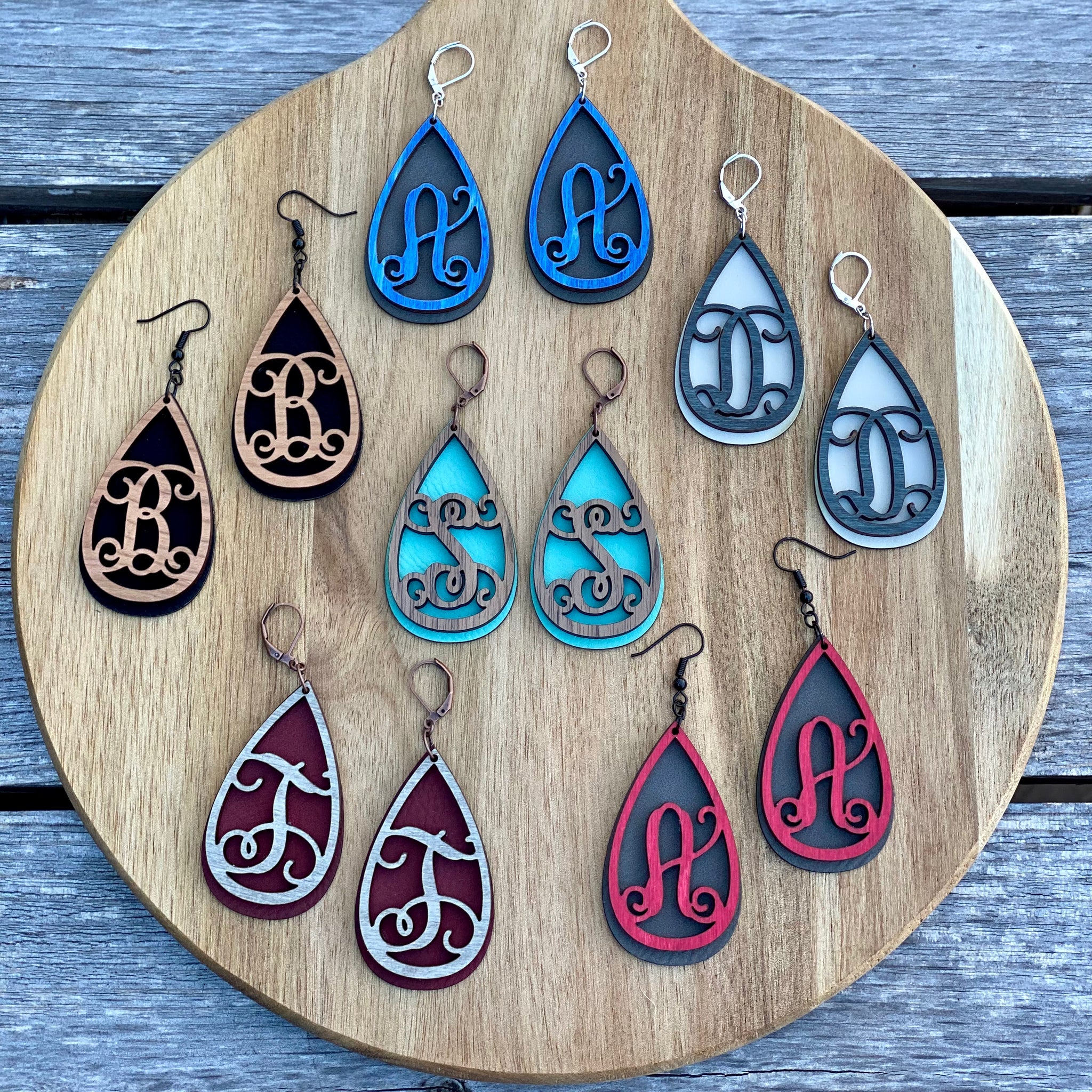 Leatherette earrings deals