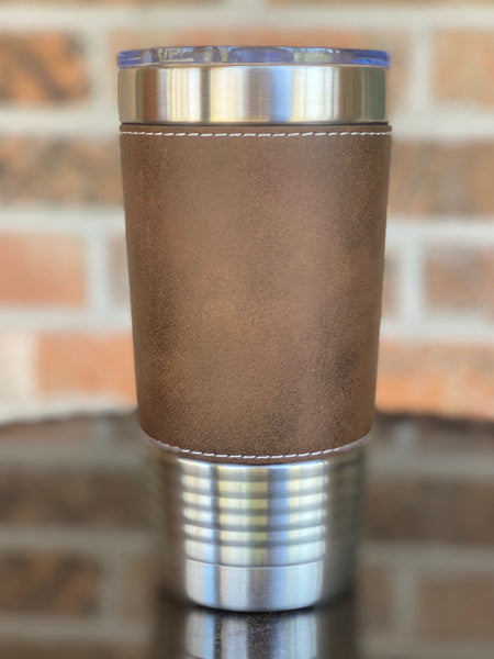 Leatherette Wrapped Tumbler
