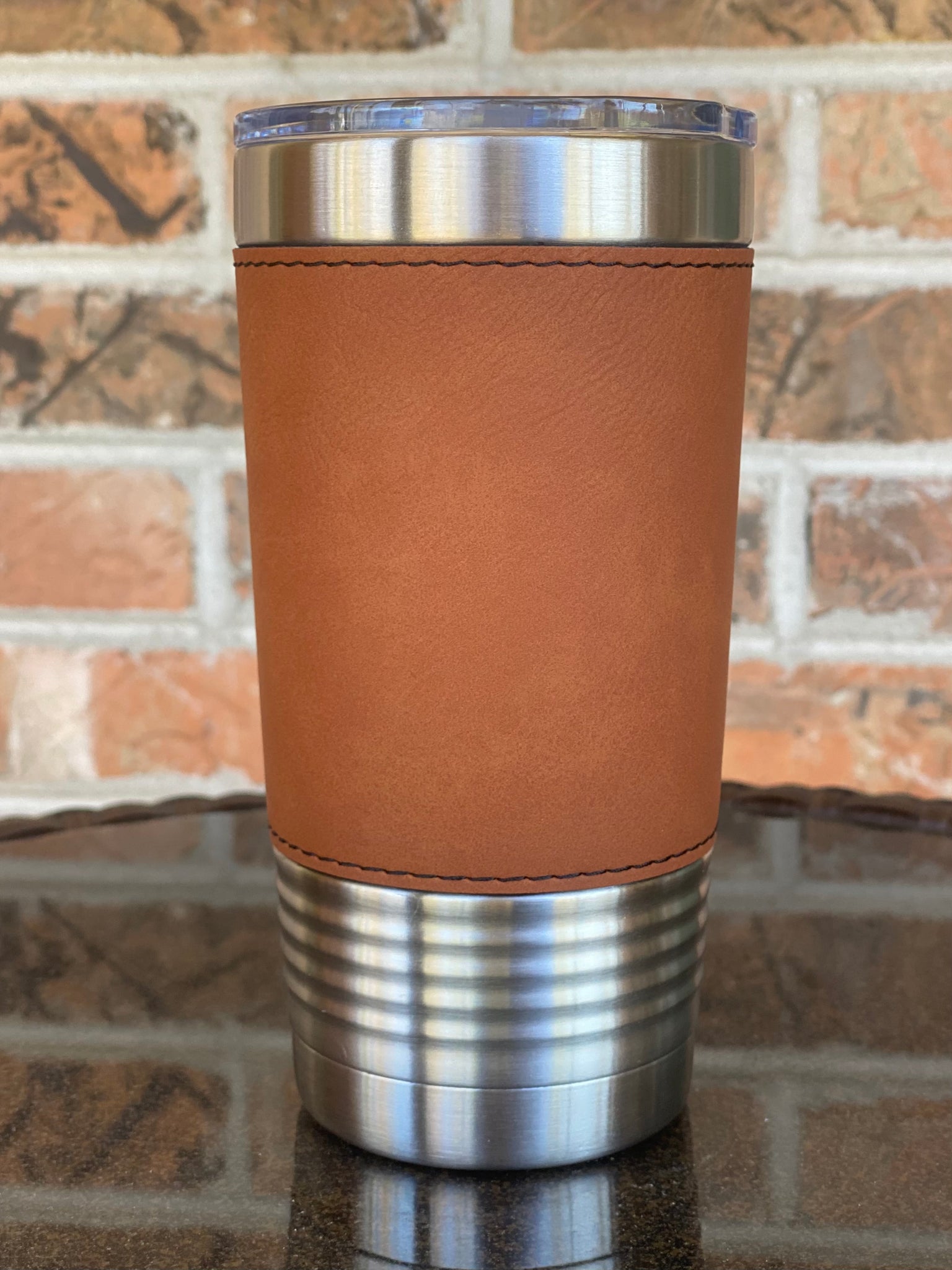 Leatherette Wrapped Tumbler